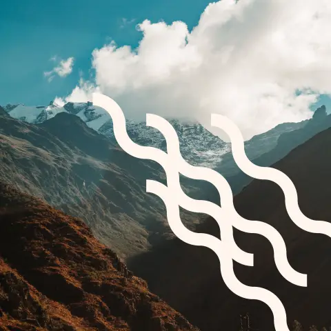 Élements graphiques de l'identité visuelle de Alpha Tops rappelant les fibres textiles.