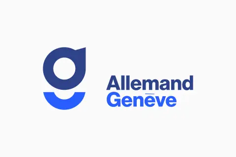 Logo de l'Institut Allemand Genève conçu par aminima présenté sur fond neutre